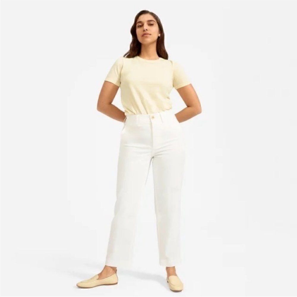 NWT Everlane The Lightweight Relaxed Chino in Bone Size 10
